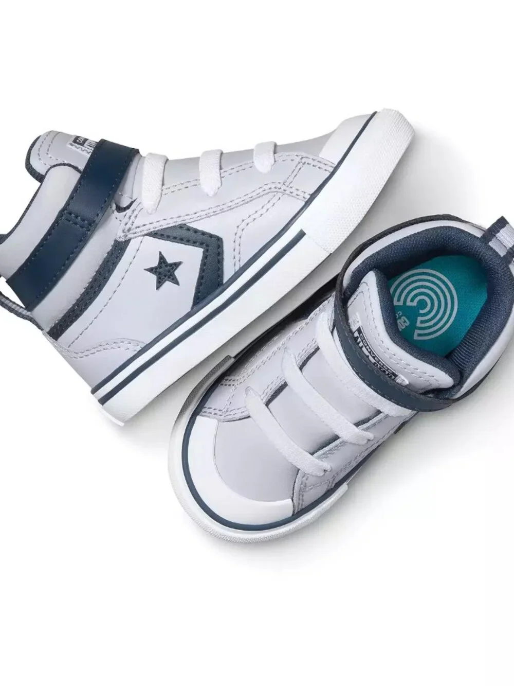 NIB Converse Pro Blaze Strap Grey/Navy Size 6 Toddler Boy's High Top Sneakers